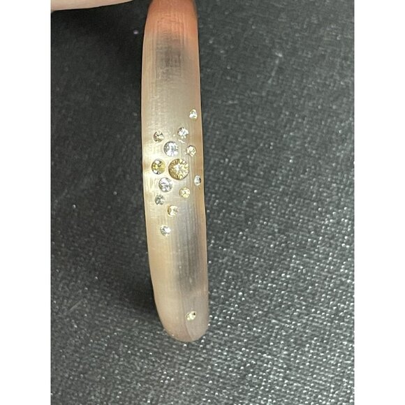 ALEXIS BITTAR Crystal Rhinestone Lucite Skinny Tapered Bangle Bracelet - Picture 16 of 16
